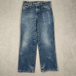 Vintage Dickies Jeans Mens 28x28 Blue Great Whisker Fades Grunge Kurt‎ Workwear